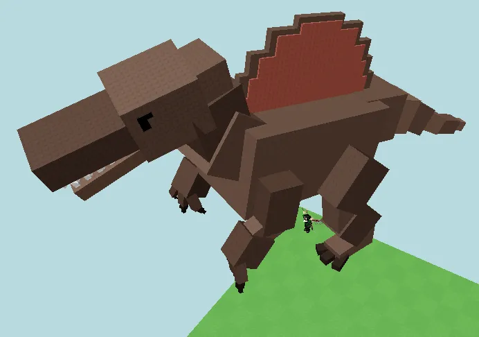 MMOJUGG Grow A Garden Mega Spinosaurus Details View of Item Function and Use