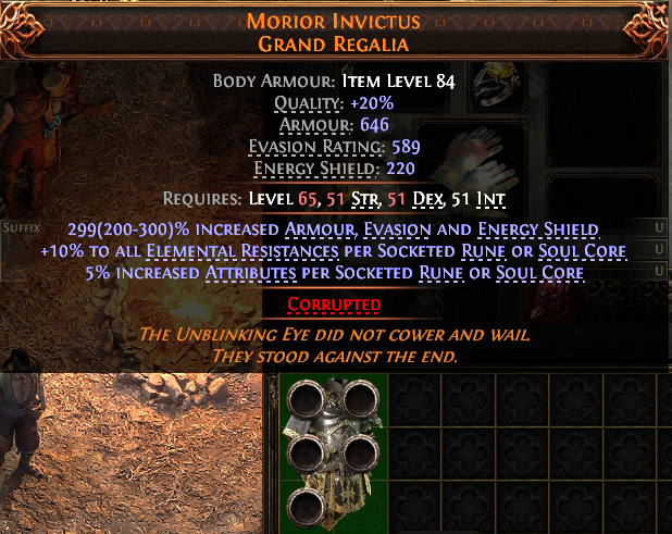 MMOJUGG Path of Exile 2 MORIOR INVICTUS GRAND REGALIA#933474 Details View of Item Function and Use