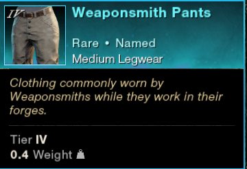 MMOJUGG New World Aeternum Weaponsmith Pants Buying Page Display