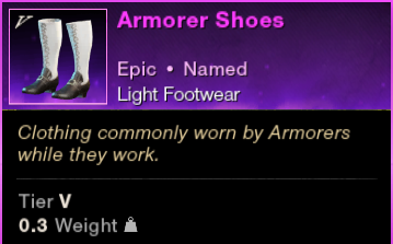 MMOJUGG New World Aeternum Armorer Shoes Buying Page Display
