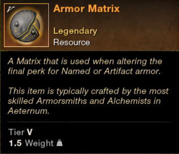 MMOJUGG New World Aeternum Armor Matrix Buying Page Display
