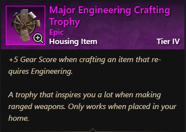 MMOJUGG New World Aeternum Major Engineering Crafting Trophy Buying Page Display