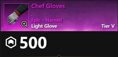 MMOJUGG New World Aeternum Chef Gloves Buying Page Display