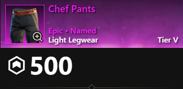 MMOJUGG New World Aeternum Chef Pants Buying Page Display