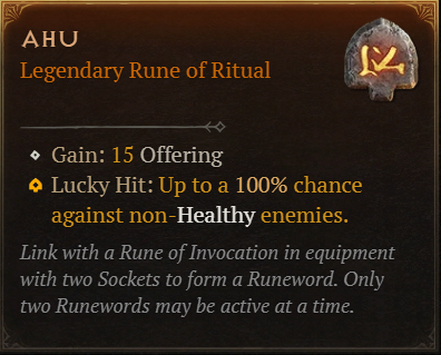 MMOJUGG Diablo 4 Ahu Details View of Item Function and Use