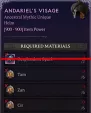 MMOJUGG Diablo 4 [Crafting Mythic] Andariel's Visage  [6 Tam+6 Qax+6 Xan--No Spark] Details View of Item Function and Use