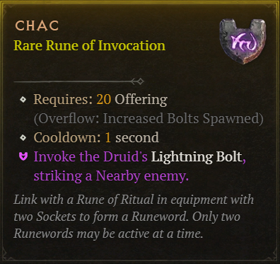 MMOJUGG Diablo 4 Chac Details View of Item Function and Use