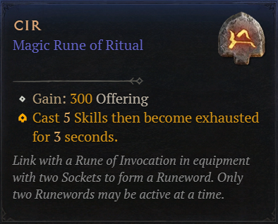 MMOJUGG Diablo 4 Cir Details View of Item Function and Use