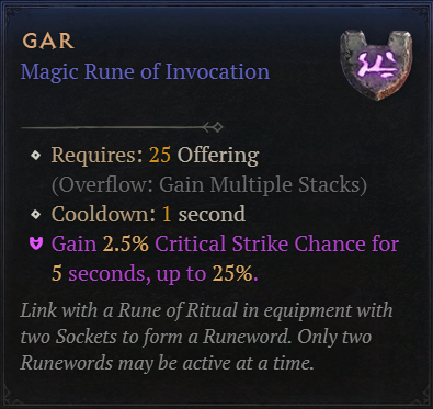 MMOJUGG Diablo 4 Gar Details View of Item Function and Use