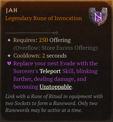 MMOJUGG Diablo 4 Jah Details View of Item Function and Use