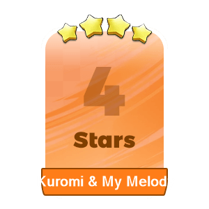 MMOJUGG Monopoly Go Kuromi & My Melody 4 Stars-S20-5 Details View of Item Function and Use