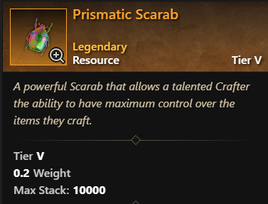 MMOJUGG New World Aeternum Prismatic Scarab * 2 Details View of Item Function and Use