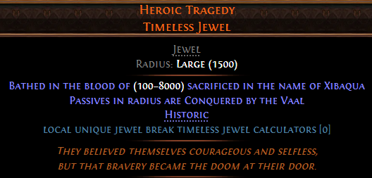 MMOJUGG Path of Exile 2 Heroic Tragedy Timeless Jewel（Unidentified） Details View of Item Function and Use