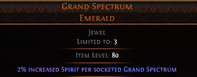 MMOJUGG Path of Exile 2  Grand Spectrum Emerald Details View of Item Function and Use