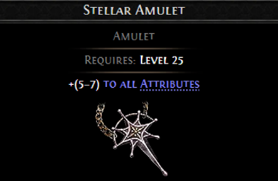MMOJUGG Path of Exile 2 Bases-STELLAR AMULET * 5 Details View of Item Function and Use