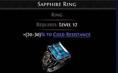 MMOJUGG Path of Exile 2 Bases-SAPPHIRE RING * 5 Details View of Item Function and Use