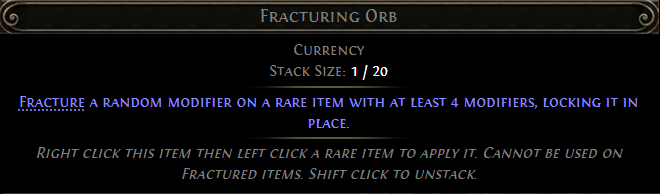 MMOJUGG Path of Exile 2 Fracturing Orb * 5 Details View of Item Function and Use
