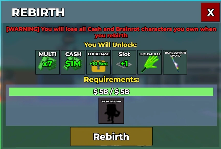 MMOJUGG Steal a Brainrot Rebirth 8 Brainrots Buying Page Display