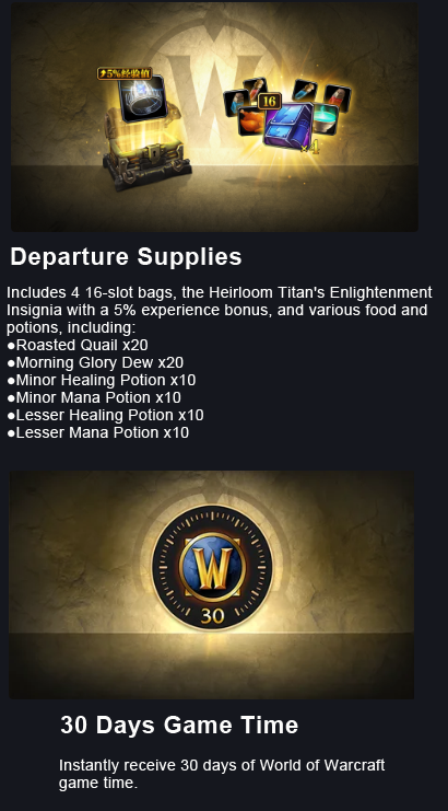 MMOJUGG WoW Classic Titan Reforged Timewalker Starter Crate Details View of Item Function and Use
