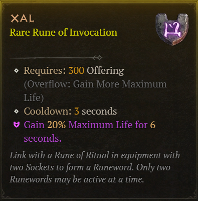 MMOJUGG Diablo 4 Xal Details View of Item Function and Use