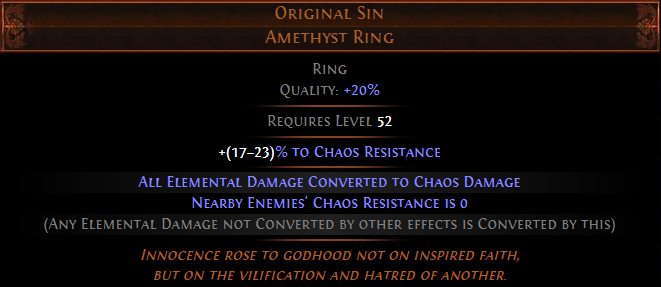 MMOJUGG Path of Exile Original Sin Details View of Item Function and Use