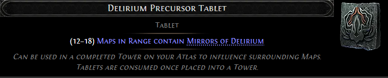 MMOJUGG Path of Exile 2 Delirium Precursor Tablet * 5 Details View of Item Function and Use