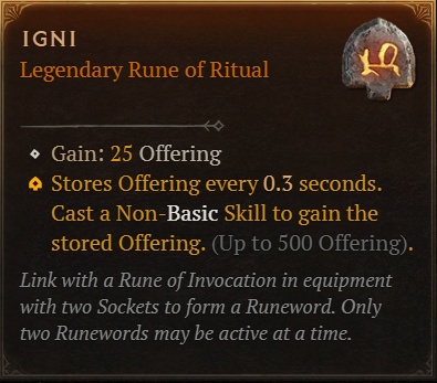 MMOJUGG Diablo 4 Igni Details View of Item Function and Use