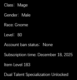 MMOJUGG WoW Classic Titan Reforged 80 Mage Details View of Item Function and Use